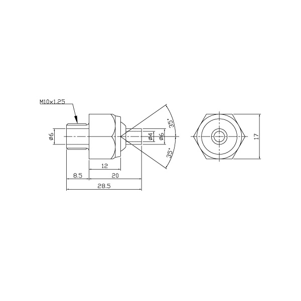 日機（株） ポイントフィットノズル(標準型) メートルネジ型シリーズ NNM ポイントフィットノズル（標準型） NNM10-20