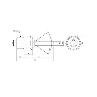 日機（株） ポイントフィットノズル(標準型) メートルネジ型シリーズ NNM ポイントフィットノズル（標準型） NNM20-50