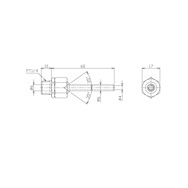 日機（株） ポイントフィットノズル(超高圧型) NNPT ポイントフィットノズル（超高圧型） NNPT1/4H-60
