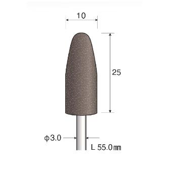 ミニター（株） 樹脂用ゴム砥石 C ＃150 φ10 DB 樹脂用ゴム砥石　Ｃ　＃１５０　φ１０ DB3602