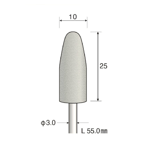 ミニター（株） 樹脂用ゴム砥石 GC ＃600 φ10 DB 樹脂用ゴム砥石　ＧＣ　＃６００　φ１０ DB3603