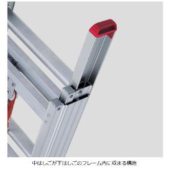 長谷川工業（株） アルミサヤ管式3連はしご HD3 アルミサヤ管式３連はしご HD3-78b