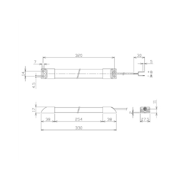 日機（株） スリム型防水LEDライト NLTシリーズ スリム型防水ＬＥＤライト NLT10-DC-S-1M