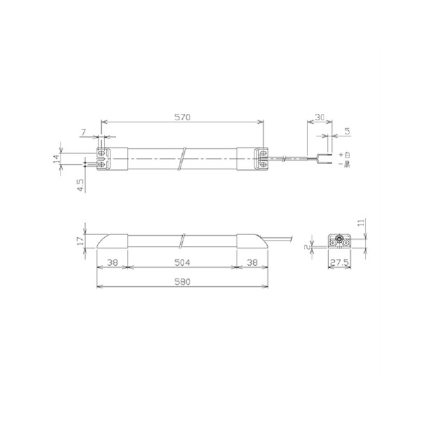 日機（株） スリム型防水LEDライト NLTシリーズ スリム型防水ＬＥＤライト NLT20-DC-S-1M