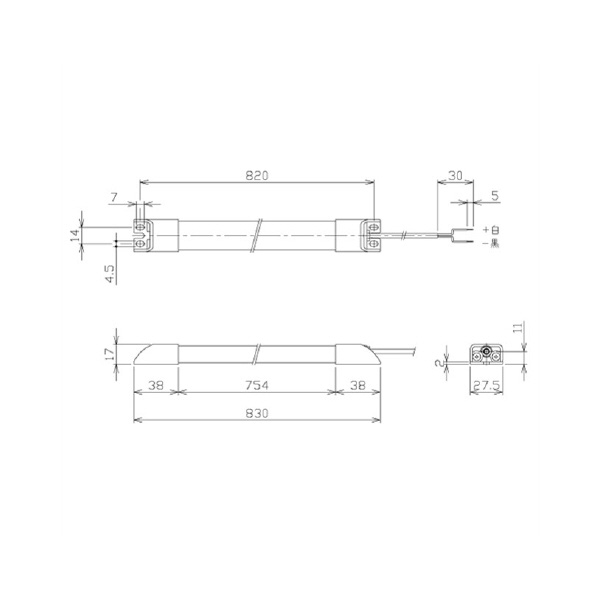 日機（株） スリム型防水LEDライト NLTシリーズ スリム型防水ＬＥＤライト NLT30-DC-S-1M