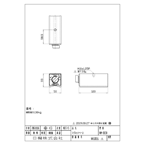 日機（株） マグネットベース NM マグネットスタンド NM-B130