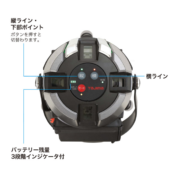 （株）ＴＪＭデザイン レーザー墨出し器 ゼログリーン ZEROG2 レーザー墨出し器　ゼログリーン ZEROG2LS-KJC
