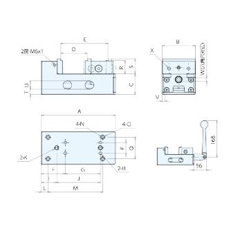 （株）ナベヤ 5軸マシンバイス(片側固定基準) 5AU75FD ５軸マシンバイス（片側固定基準） 5AU75FD-170PSJF