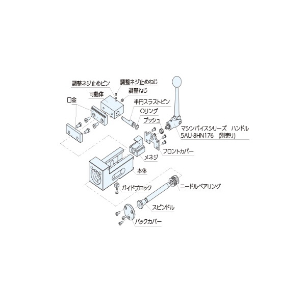 （株）ナベヤ 5軸マシンバイス(片側固定基準) 5AU75FD ５軸マシンバイス（片側固定基準） 5AU75FD-170GBSJF