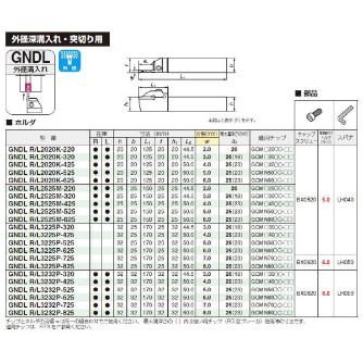 住友電気工業（株） SEC－溝入れバイト ホルダ GNDL ＳＥＣ－溝入れバイト　ホルダ GNDLL3232P-320