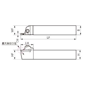 住友電気工業（株） SEC－溝入れバイト ホルダ GNDS ＳＥＣ－溝入れバイト　ホルダ GNDSR2525M-206