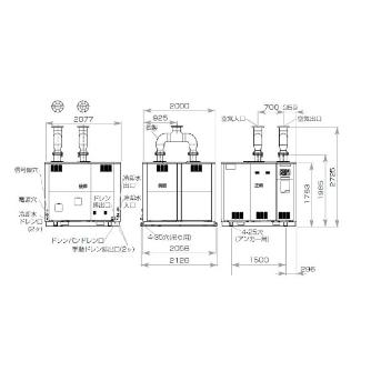 オリオン機械（株） 冷凍式エアードライヤー RAXE 冷凍式エアードライヤー RAXE19600A1-W