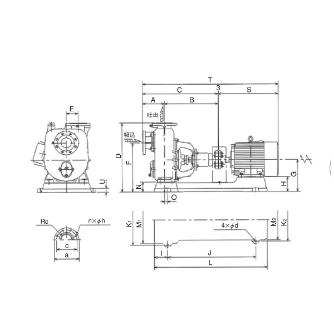 （株）寺田ポンプ製作所 陸上ポンプ(鋳鉄製) P 陸上ポンプ（鋳鉄製） P-4E Mﾅｼ 50HZ