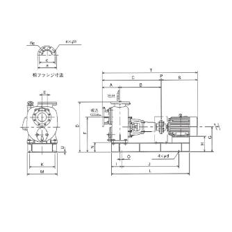 （株）寺田ポンプ製作所 陸上ポンプ(鋳鉄製) O 陸上ポンプ（鋳鉄製） O-10E Mﾅｼ 50HZ