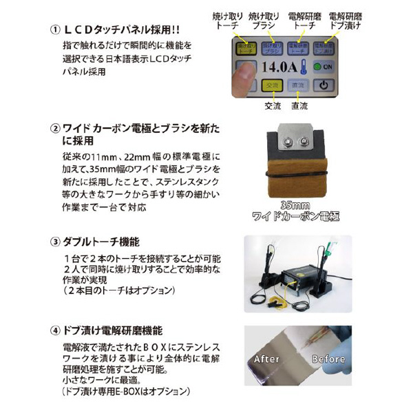 （株）エスティジェイ ステンレス溶接焼け取り装置 CLXMUL100(マルチクリノックス) ステンレス溶接焼け取り装置 CLXMUL100(ﾏﾙﾁｸﾘﾉｯｸｽ)