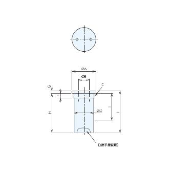 （株）ナベヤ Qーロックエレメント ホールタイプ本体 QLA Ｑ－ロックエレメント　ホールタイプ本体 QLA-K02