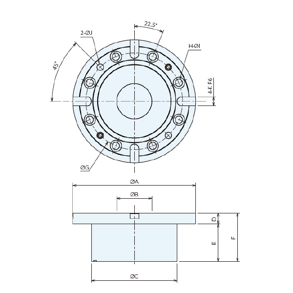 （株）ナベヤ Qーロックエレメント ホールタイプ本体 QLSM Ｑ－ロックエレメント　ホールタイプ本体 QLSM-KS20