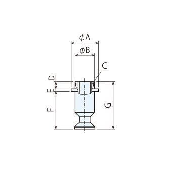 （株）ナベヤ Qーロックエレメント ホールタイプ ピン QLK Ｑ－ロックエレメント　ホールタイプ　ピン QLK02RP