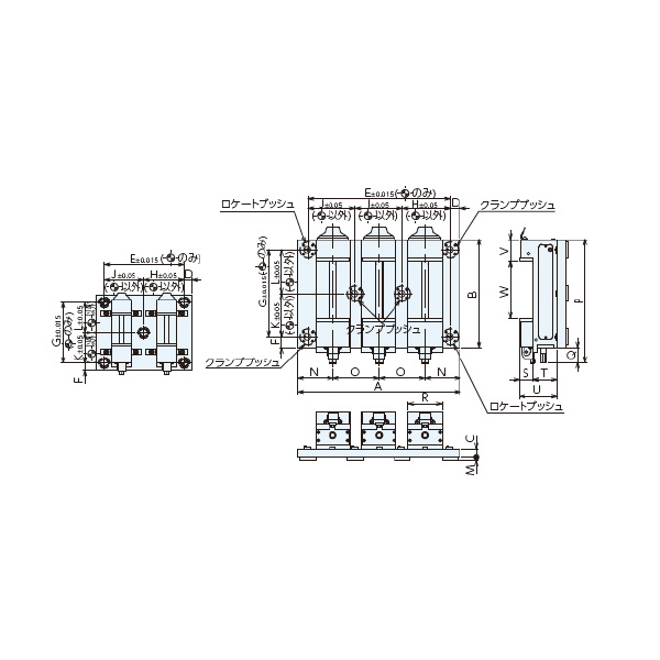 （株）ナベヤ Qーロック内蔵プレート(マシンバイス付) MCQ Ｑ－ロック内蔵プレート（マシンバイス付） MCQ1060-CV160
