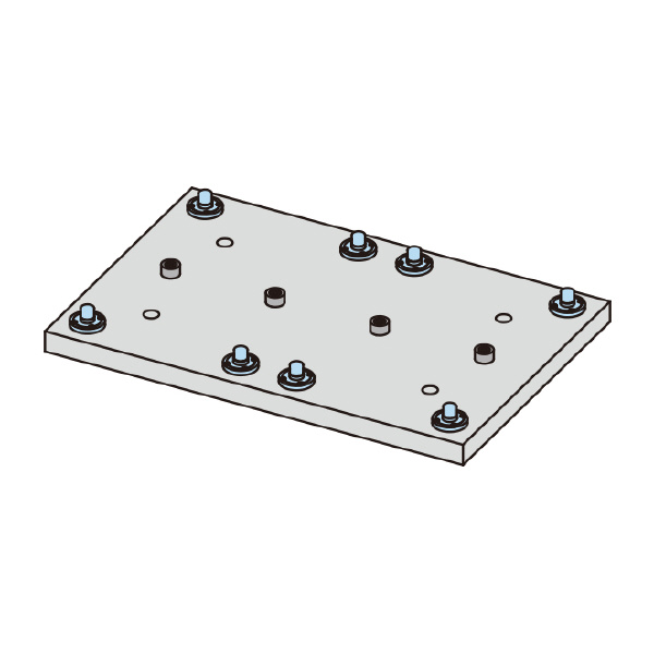 （株）ナベヤ Qーロック内蔵プレート本体(ネジ式分割) MCQ Ｑ－ロック内蔵プレート本体（ネジ式分割） MCQ1060V