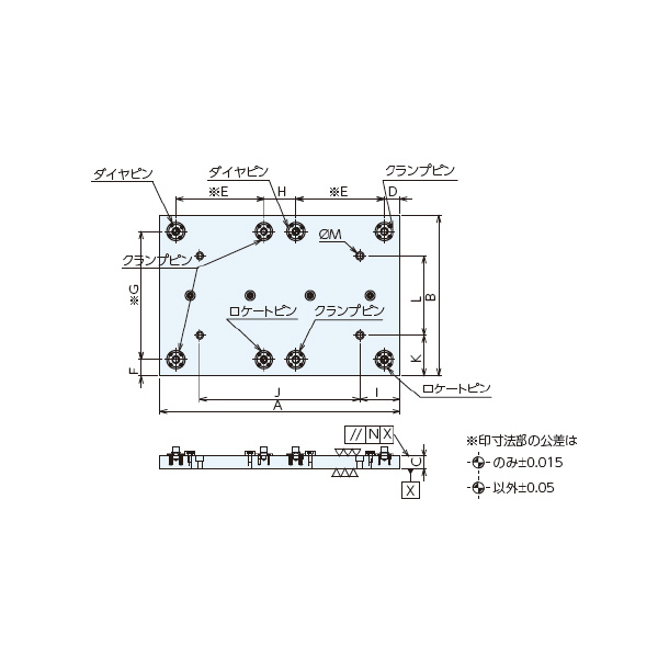 （株）ナベヤ Qーロック内蔵プレート本体(ネジ式分割) MCQ Ｑ－ロック内蔵プレート本体（ネジ式分割） MCQ1060V