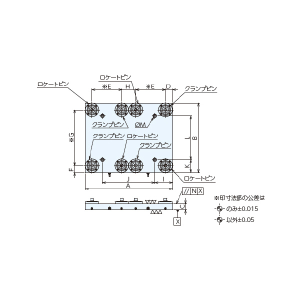 （株）ナベヤ Qーロック内蔵プレート本体(エアー分割) MCQ Ｑ－ロック内蔵プレート本体（エアー分割） MCQ0540A