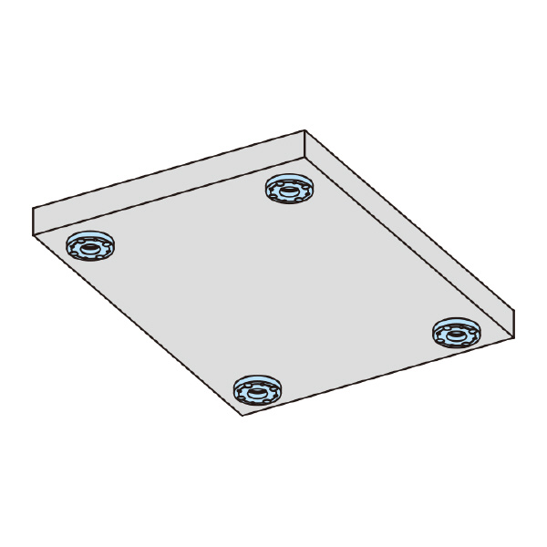 （株）ナベヤ Qーロック内蔵プレート(フラット分割) MCQ Ｑ－ロック内蔵プレート（フラット分割） MCQ0640V-F