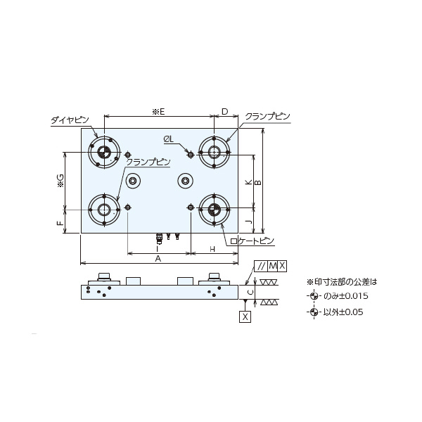 （株）ナベヤ Qーロック内蔵プレート本体(油圧) MCQ Ｑ－ロック内蔵プレート本体（油圧） MCQ0540H
