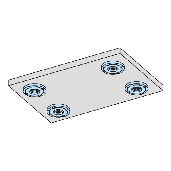 （株）ナベヤ Qーロック内蔵プレート(フラット油圧) MCQ Ｑ－ロック内蔵プレート（フラット油圧） MCQ0540H-F