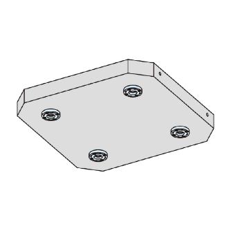 （株）ナベヤ Qーロック内蔵プレート(フラット) MCQ Ｑ－ロック内蔵プレート（フラット） MCQ400-50