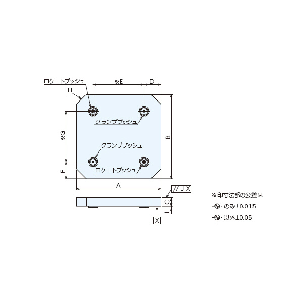 （株）ナベヤ Qーロック内蔵プレート(フラット) MCQ Ｑ－ロック内蔵プレート（フラット） MCQ630-50