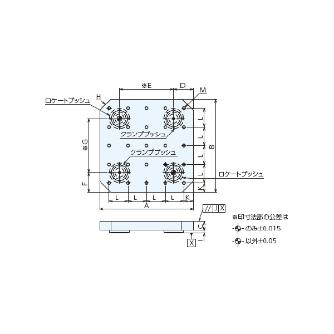 （株）ナベヤ Qーロック内蔵マシンパレット(T穴油圧) MCQH Ｑ－ロック内蔵マシンパレット（Ｔ穴油圧） MCQH400-40H