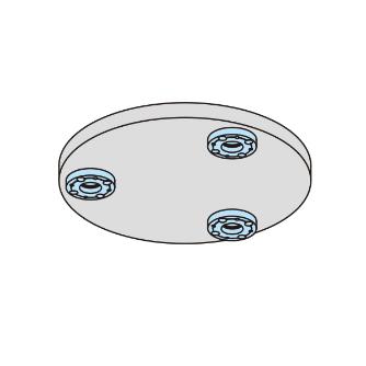 （株）ナベヤ Qーロック内蔵丸型プレート交換 フラット RMCQ Ｑ－ロック内蔵丸型プレート交換　フラット RMCQ500-F