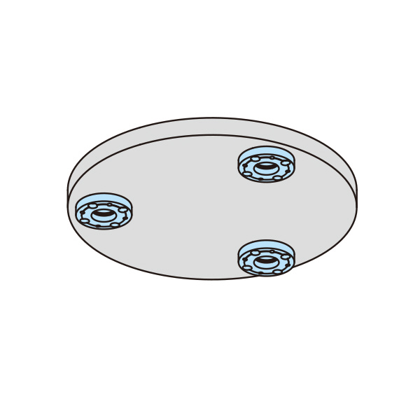 （株）ナベヤ Qーロック内蔵丸型プレート交換 フラット RMCQ Ｑ－ロック内蔵丸型プレート交換　フラット RMCQ500-F