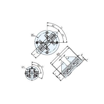 （株）ナベヤ Qーロック内蔵丸型プレート交換 バイス付 RMCQ Ｑ－ロック内蔵丸型プレート交換　バイス付 RMCQ300-75