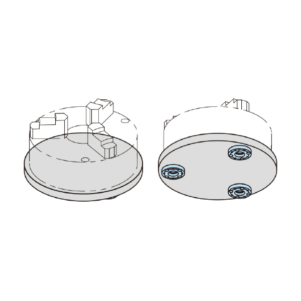 （株）ナベヤ Qーロック内蔵丸型プレート交換チャック付 RMCQ Ｑ－ロック内蔵丸型プレート交換チャック付 RMCQ400-16IN