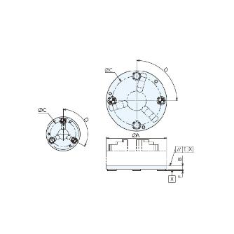 （株）ナベヤ Qーロック内蔵丸型プレート交換チャック付 RMCQ Ｑ－ロック内蔵丸型プレート交換チャック付 RMCQ400-16IN