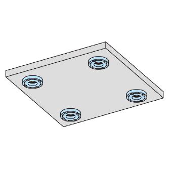 （株）ナベヤ 2面イケール用交換プレート フラット TBQS ２面イケール用交換プレート　フラット TBQS400TS-PL