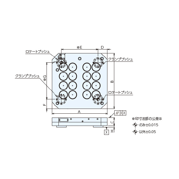 （株）ナベヤ 2面イケール用交換プレートMGチャック付 MTBP ２面イケール用交換プレートＭＧチャック付 MTBP500HD70S-QPL