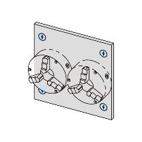 （株）ナベヤ 2面イケール用交換プレート チャック付 TBQS