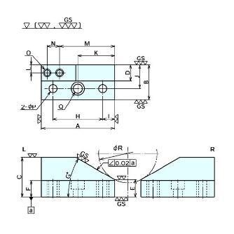 （株）ナベヤ ツーピースVブロック EN ツーピースＶブロック EN412-1990R