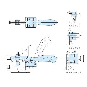 （株）ナベヤ トグルダウンクランプ 6830B トグルダウンクランプ６８００Ｂ 6830B-1