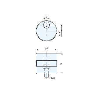 （株）ナベヤ 偏芯マグハイトブロック MHBE 偏芯マグハイトブロック MHBE-R45C-32
