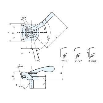 （株）ナベヤ クイックダウンクランプ2レバーT溝タイプ QDLT クイックダウンクランプ２レバーＴ溝タイプ QDLT12-KJ
