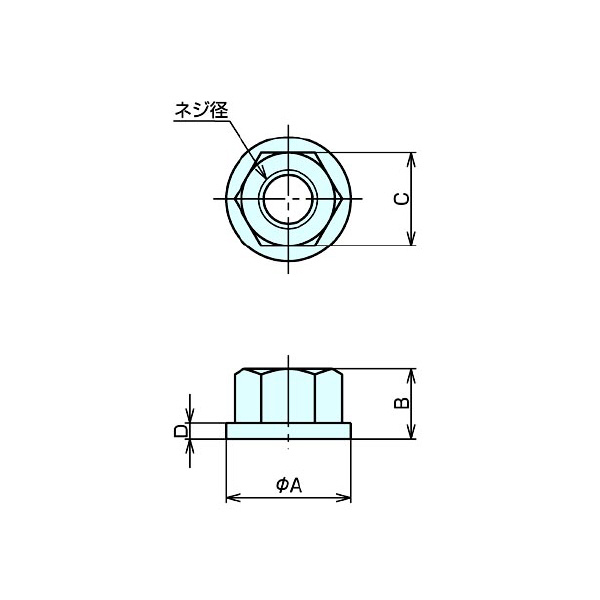 （株）ナベヤ フランジナット SUS30° FNM フランジナット　ＳＵＳ３０° FNM0008SS