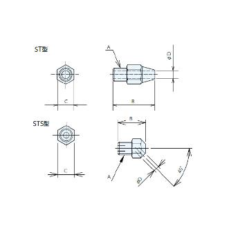 （株）ナベヤ インサートノズル用スプレーチップ ST インサートノズル用スプレーチップ ST8-5