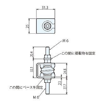 （株）ナベヤ ハイブリッドビルトイン防振マウント BBU ハイブリッドビルトイン防振マウント BBU25-500