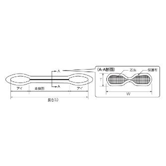 田村総業（株） 耐化学薬品用スリング HME 耐酸水切り HME-W015/E-1.5X2.0