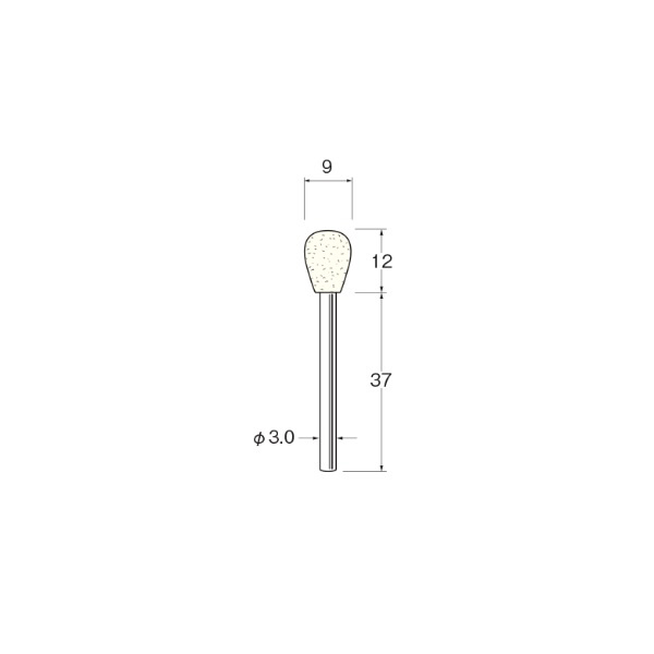日本精密機械工作（株） 異形状軸付フェルトバフ F 異形状軸付フェルトバフ　５本 F7332