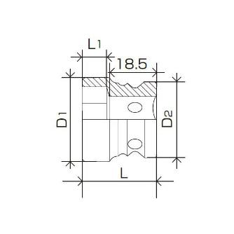 ＴＯＮＥ（株） インパクト用ショートソケット(6角) 4NV インパクト用ショートソケット 4NV-17SS